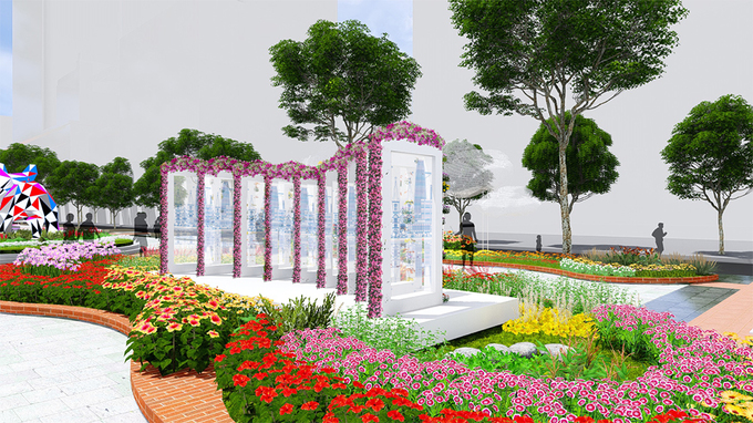 Đường hoa Nguyễn Huệ Tết 2018 được thiết kế thế nào